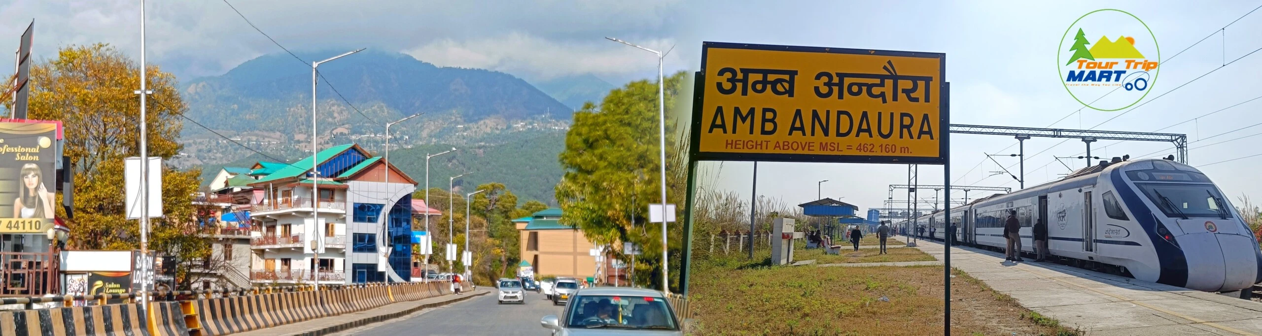 Amb Andaura from Palampur Taxi